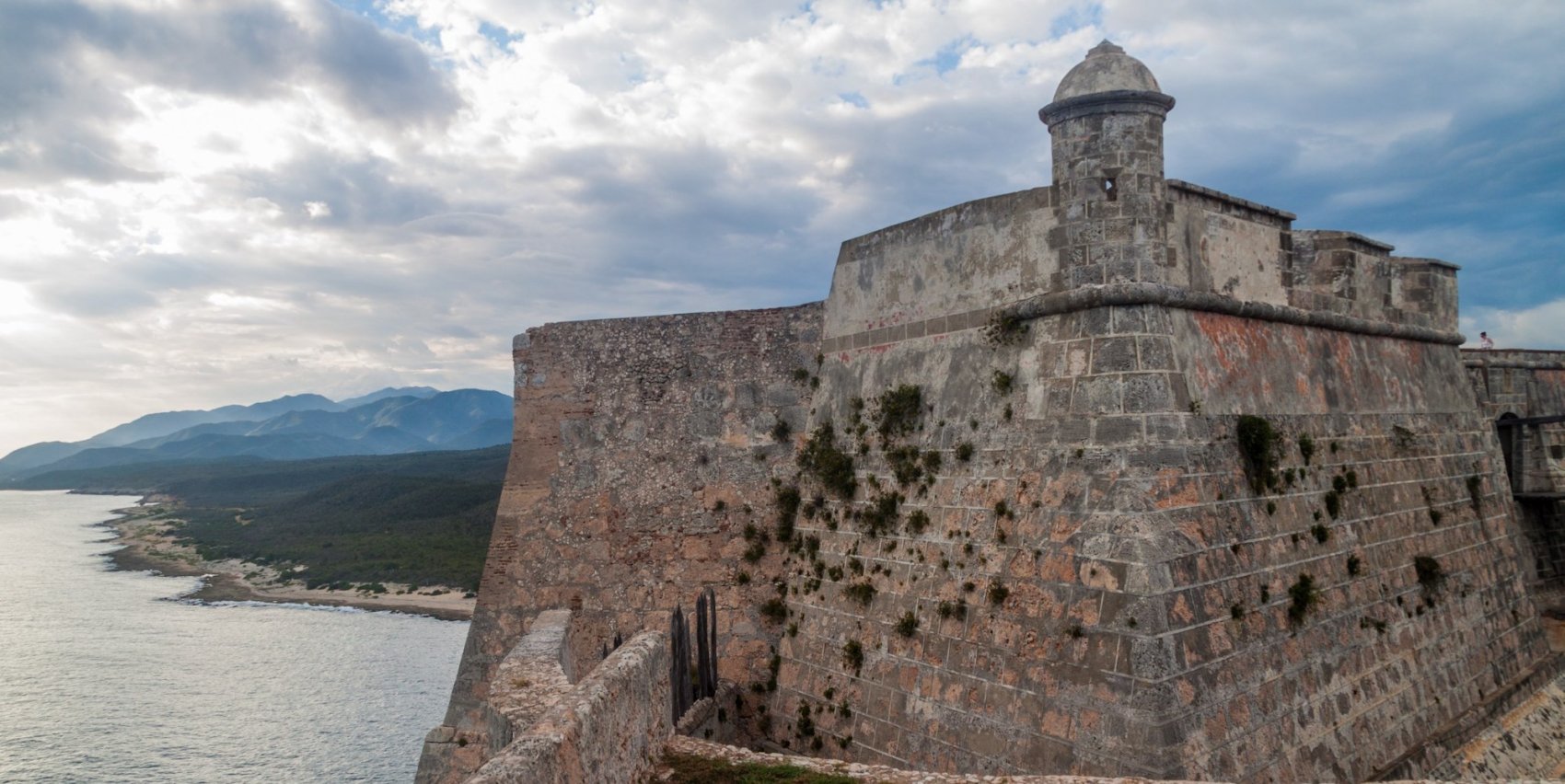 San Pedro de la Roca Castle on a gloomy day in Cuba