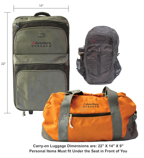Adventure Unbound luggage recommendations