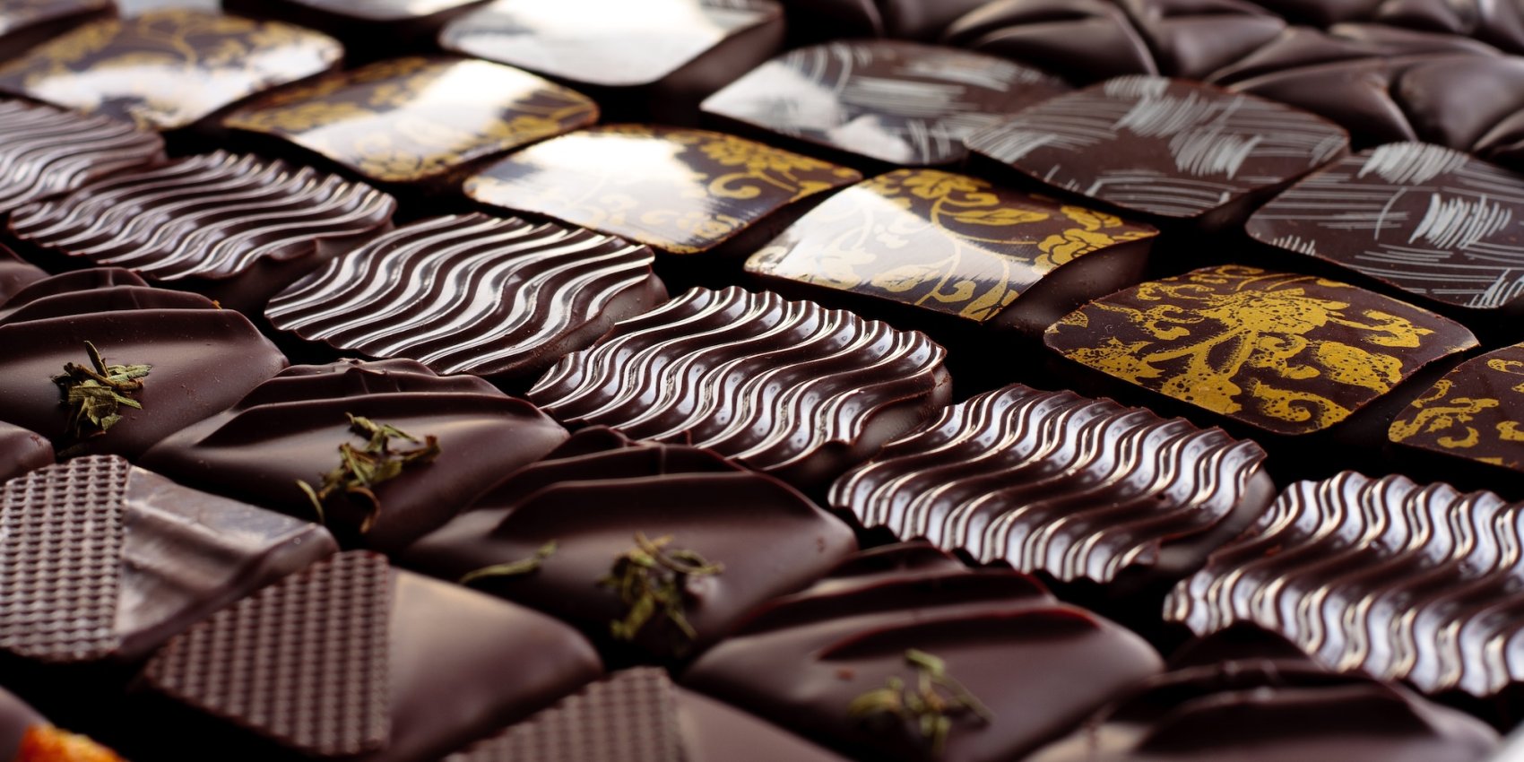 Multiple different flavors of Peruvian chocolate.