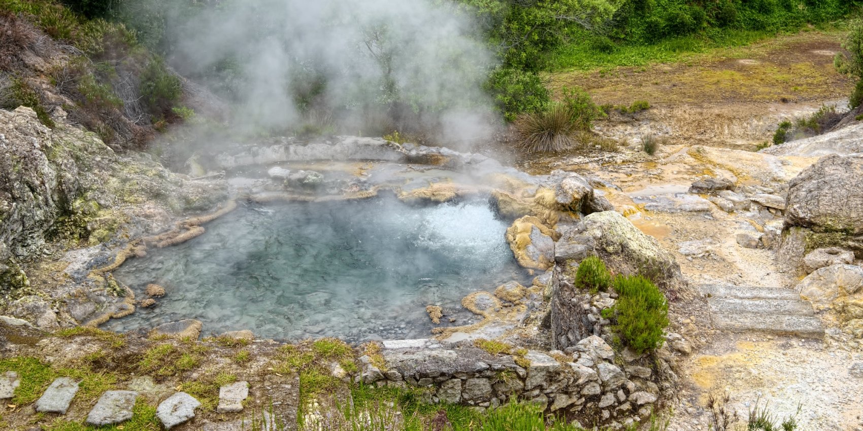 A thermal hot spring pool in the Azores. 