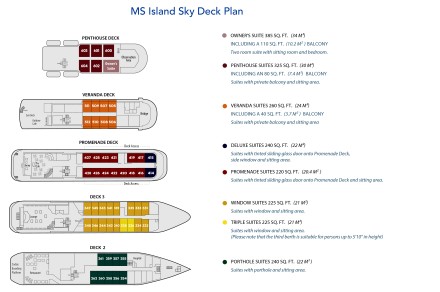 MS Island Sky Deck Plan
