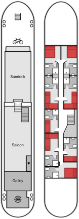 Luciole Barge Deck Plans