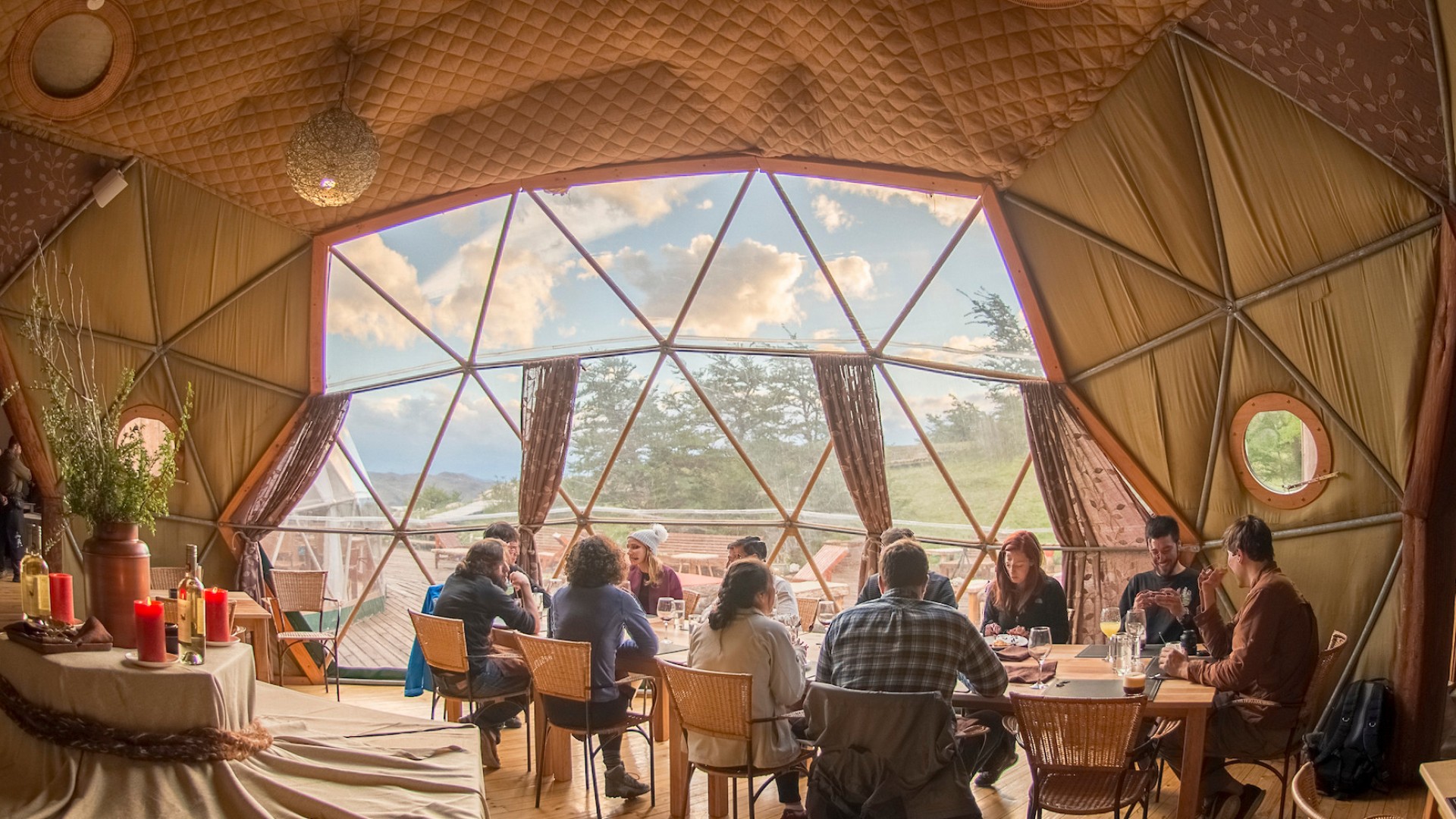 geodesic dome in torres del paine national park