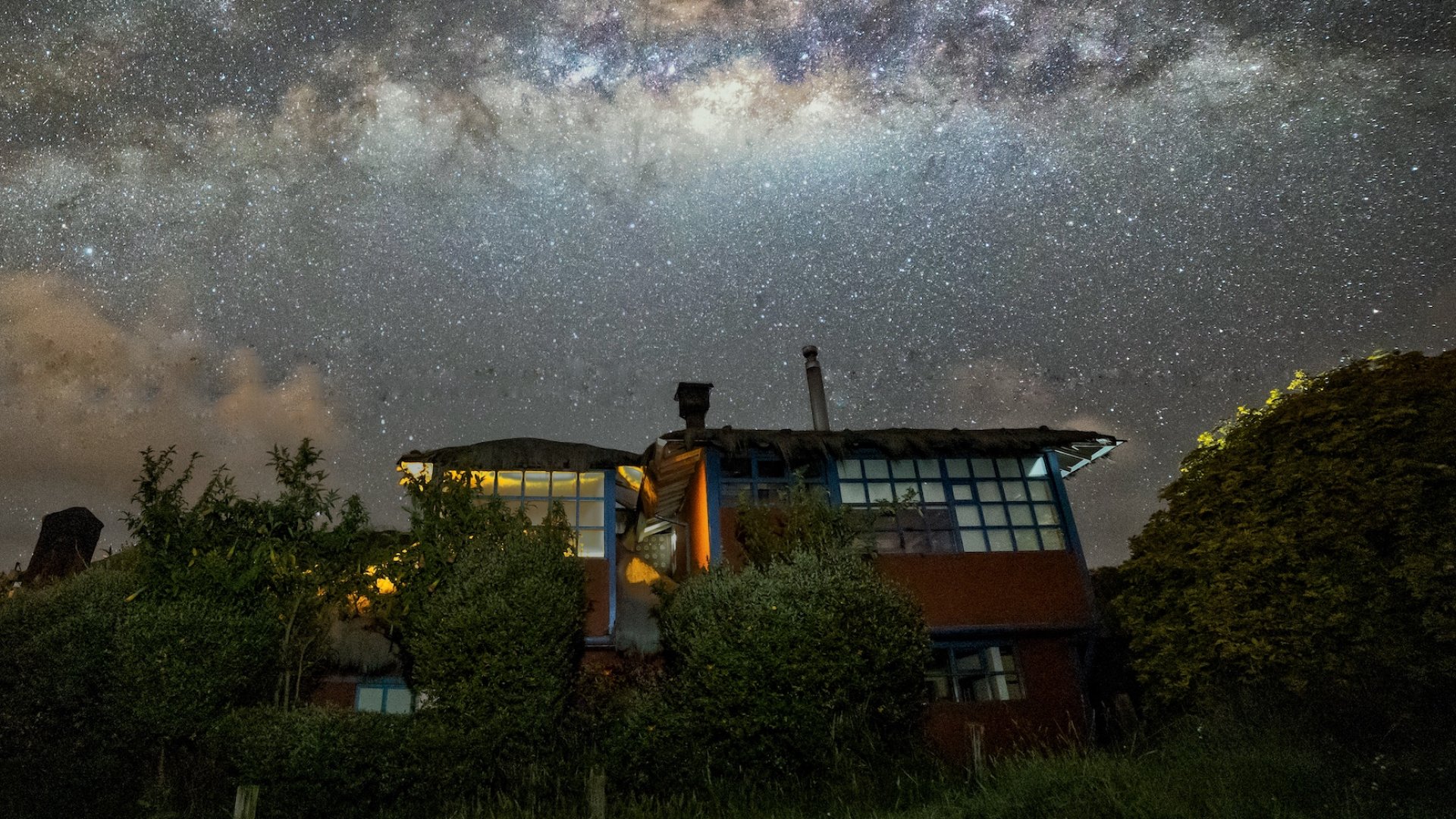 Lodge along the Andes highlands in Ecuador