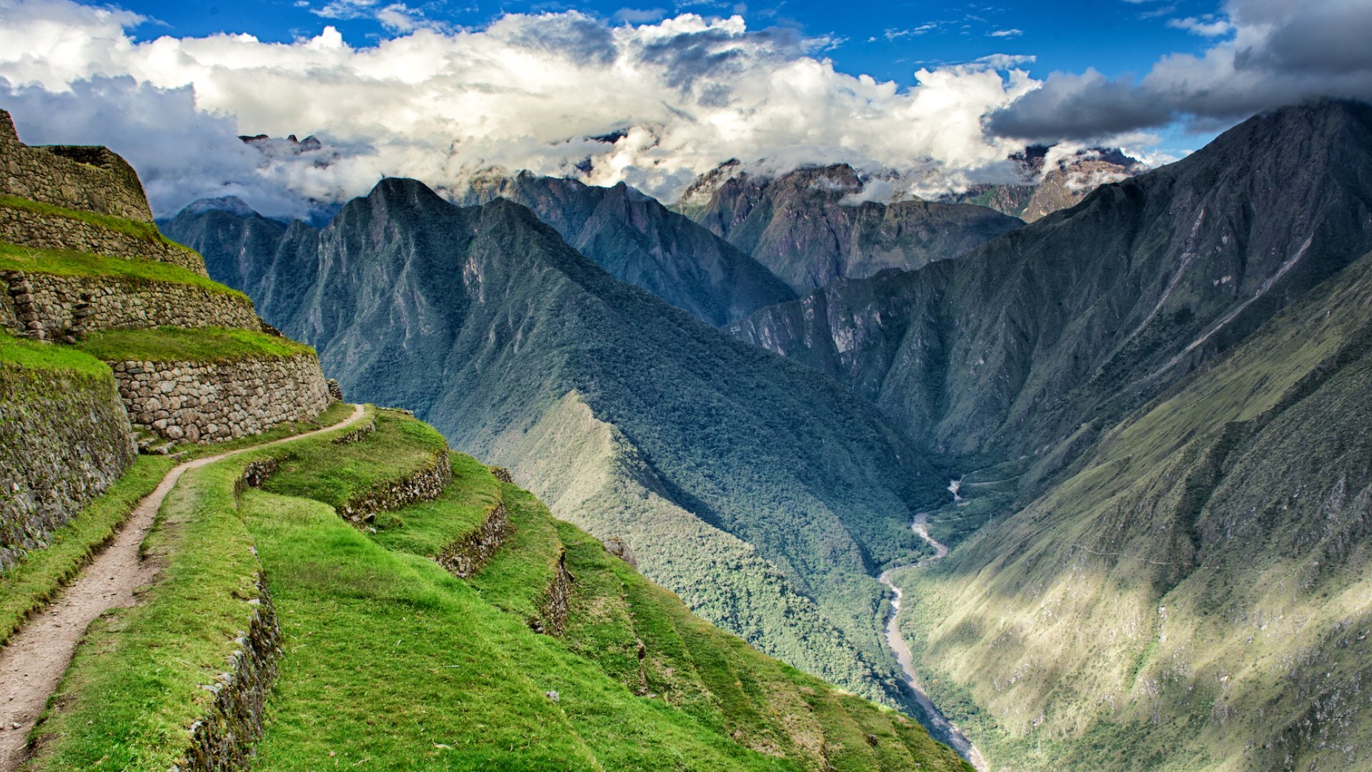 The trail to Machu Picchu in Peru