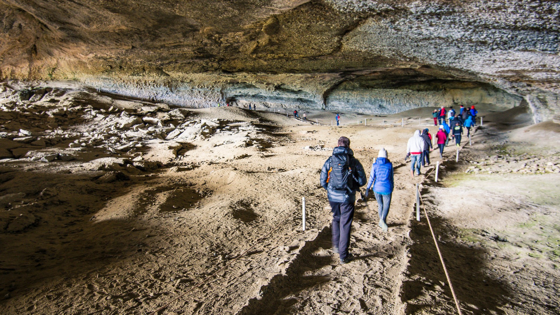 cave exploring in Patagonia