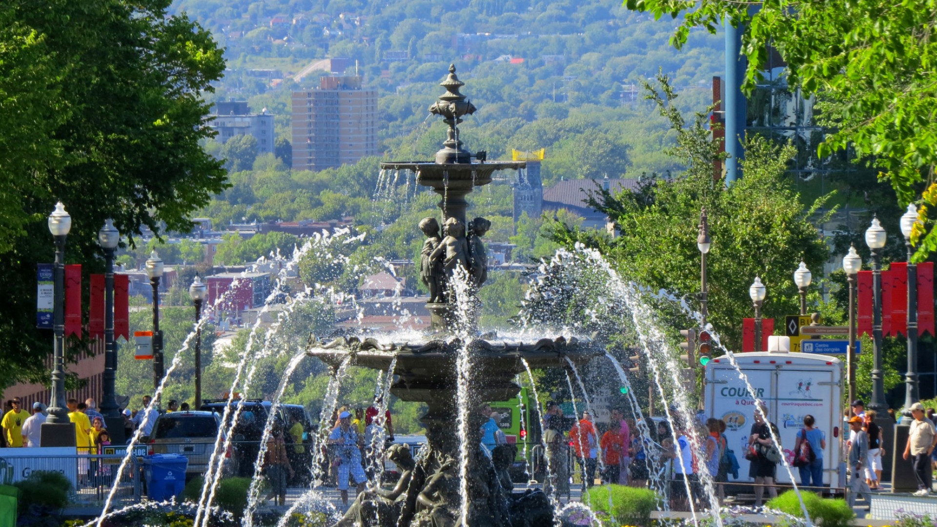 fountain in Quebec City, Quebec