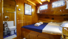 Another queen bed configuration aboard the Yaselam yacht in Turkey