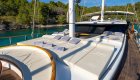 Large sundeck on top of a luxury yacht in Croatia.