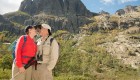 couple kissing while traveling in Corsica
