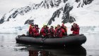 antarctica travelers in zodiac