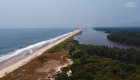 Arial view of the Gabon coastline.