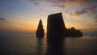 Kicker Rock in the Galapagos at sunset