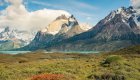 View of the Torres del Paines and Fitz Roy Traverse through the clouds