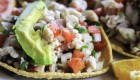 Up close shot of fish tacos made fresh in Baja California Sur